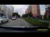 Cyclist taken out by a car