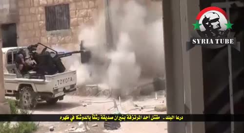 Dumbass jihadi annihilates his own teammate(repost)
