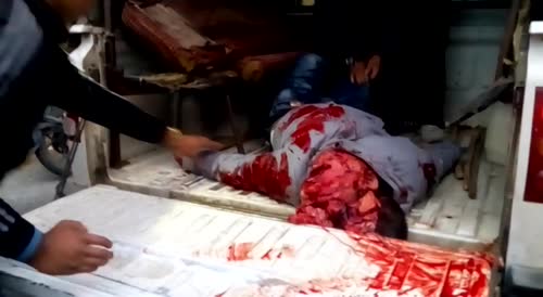 biker's head pancaked in Nepal