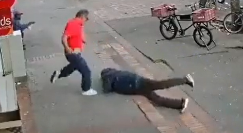 Man Thought Its A Robery, Kicks Stumbled OG In The Head