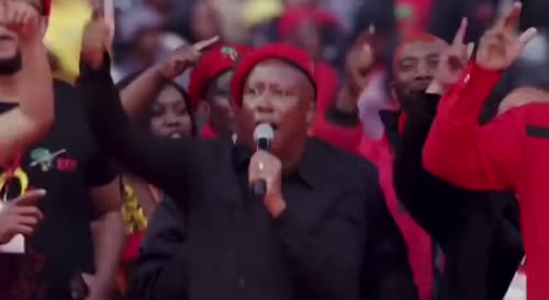 Rally in South Africa with 60k people singing "kill all the white people ,kill the white farmers"