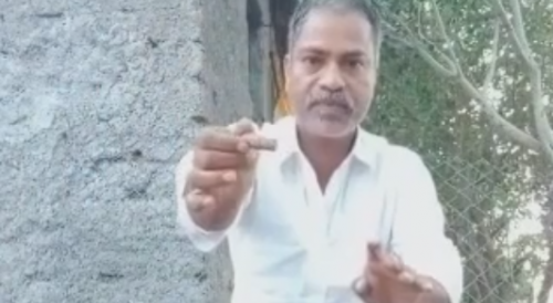 Angry Man Cuts Own Finger - in Protest