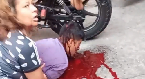 Seconds After Deadly Drive By Shooting In Ecuador