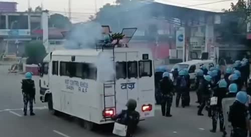 Indian Military Clashes with Studen Protestors