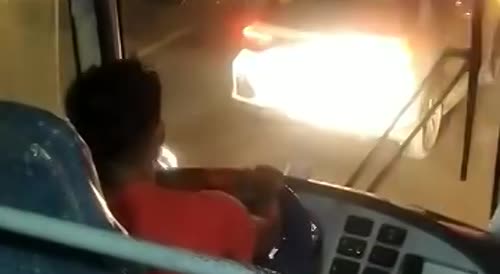 Cargo Truck run over motorcycle two people dead on the spot