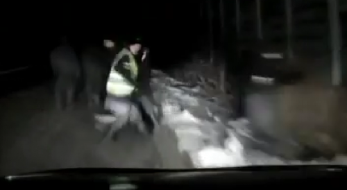 Dashcam Car Hits A Group Of Soldeirs, 6 Injured