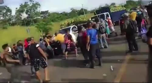 protesters run over in Panama