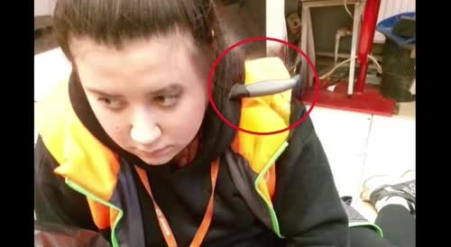 Sicko Stabs 19 Year Old Female Employee In The Neck