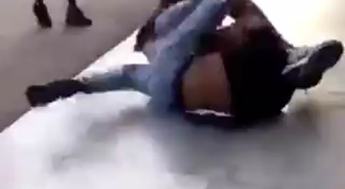 new arrival boy headbutts a french mma boy (not good idea)