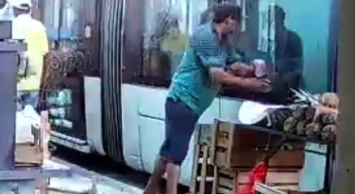 Drunk Man Cipped By Tram