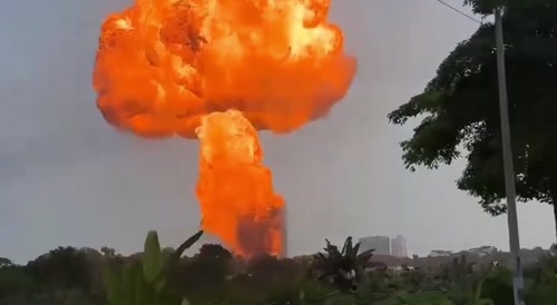 Huge explosion